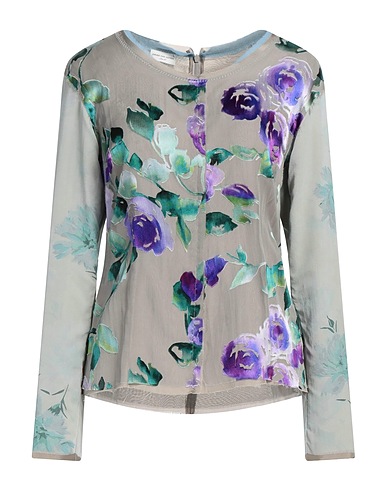 DRIES VAN NOTEN Top Grey 55% Silk, 45% Viscose