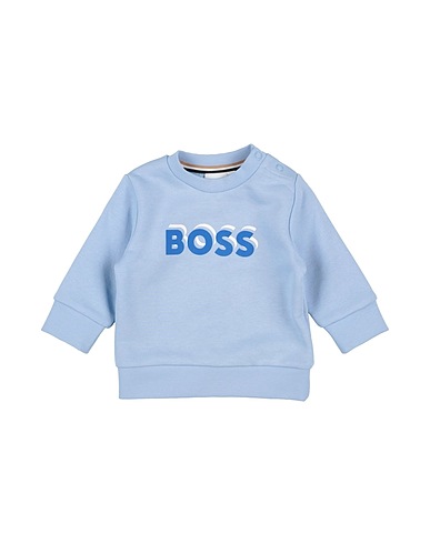 BOSS Sweatshirt Sky blue 87% Cotton, 13% Polyester