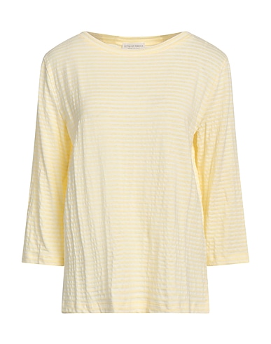 LE TRICOT PERUGIA T-shirt Yellow 63% Linen, 34% Cotton, 3% Elastane