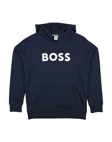 BOSS Hooded track jacket  Midnight blue 87% Cotton, 13% Elastane