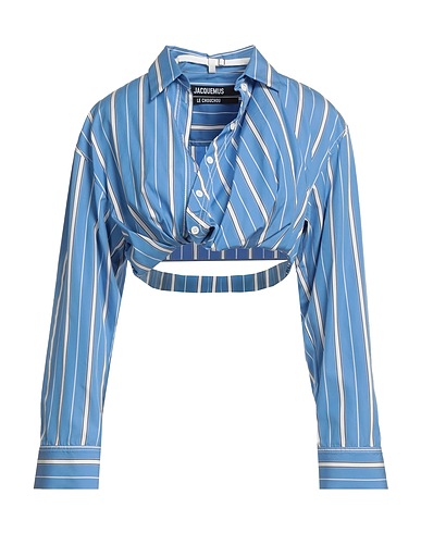 JACQUEMUS Striped shirt LE CHOUCHOU Light blue 100% Cotton