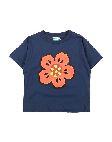 KENZO KIDS T-shirt Midnight blue 100% Organic cotton, Elastane