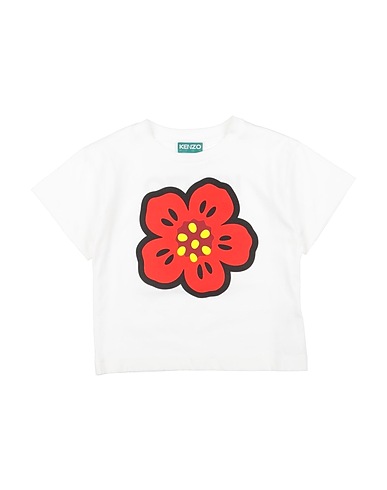 KENZO KIDS T-shirt Bianco 100% Cotone organico, Elastan