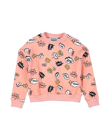 KENZO KIDS Sweatshirt Salmon pink 100% Cotton, Elastane