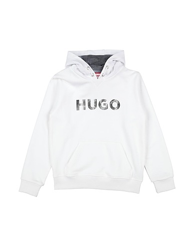HUGO Hooded track jacket  White 80% Cotton, 20% Polyester, Elastane