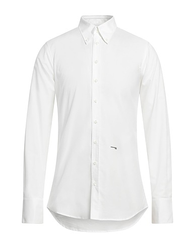 DSQUARED2 Einfarbiges Hemd Weiß 100% Baumwolle