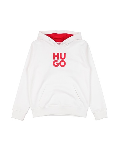 HUGO Sweat-shirt Blanc 80% Coton, 20% Polyester, Élasthanne