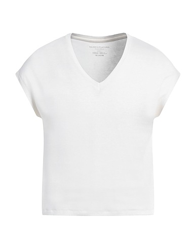 MAJESTIC FILATURES トップス ホワイト リネン 100% / コットン