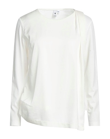 EUROPEAN CULTURE T-shirt Blanc 82% Coton, 13% Soie, 5% Élasthanne