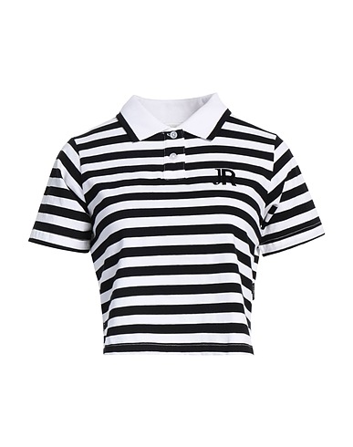 JOHN RICHMOND Polo shirt Black 95% Cotton, 5% Elastane