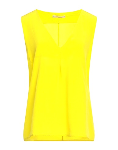 MALÌPARMI Silk top Yellow 100% Silk