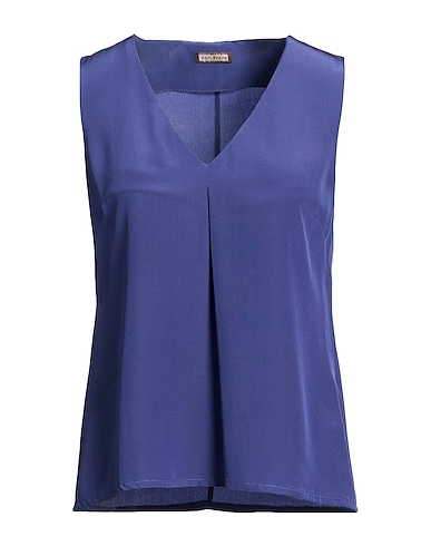 MALÌPARMI Seidentop BLU NAVY 100% Seide