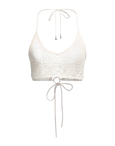 PATRIZIA PEPE Top Avorio 63% Cotone, 37% Poliammide