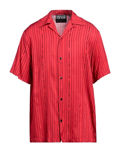 VERSACE JEANS COUTURE Striped shirt Red 100% Viscose