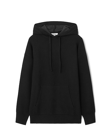 COS Hooded sweatshirt Black 59% Viscose, 27% Polyester, 14% Polyamide