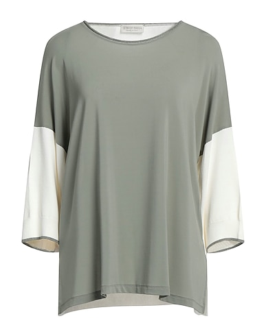 LE TRICOT PERUGIA T-shirt Sage green 81% Viscose, 15% Polyamide, 4% Elastane, Polyester, Cotton