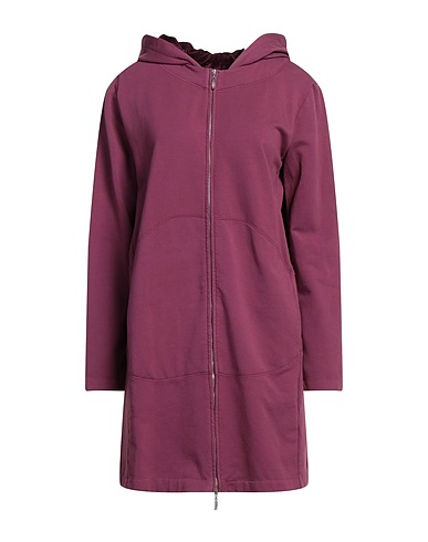 EUROPEAN CULTURE Hooded sweatshirt Mauve 78% Cotton, 15% Viscose, 4% Elastane, 3% Polyamide