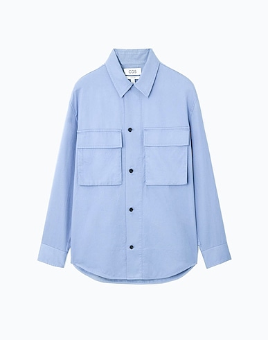 COS Solid colour shirt Light blue 64% Tencel™ Lyocell, 36% Cotton
