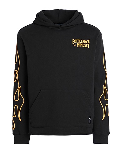 PUMA Hooded sweatshirt Caution Hoodie
 Black 100% Cotton