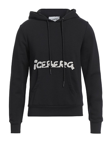 ICEBERG Hooded sweatshirt Black 90% Cotton, 10% Polyester