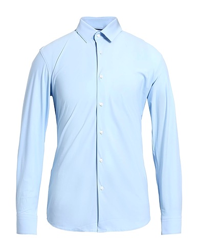 BOSS Solid colour shirt Sky blue 76% Polyamide, 24% Elastane