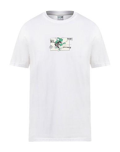 PUMA T-shirt White 100% Cotton, Polyester