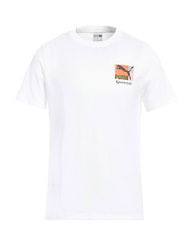 PUMA T-shirt White 100% Cotton, Polyester