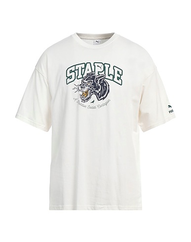 PUMA T-shirt Bianco 70% Cotone, 30% Poliestere