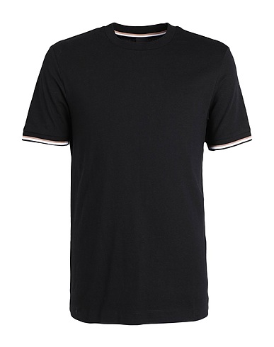 BOSS T-shirt Nero 100% Cotone