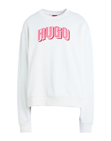 HUGO Sweatshirt Off white 85% Cotton, 15% Polyester