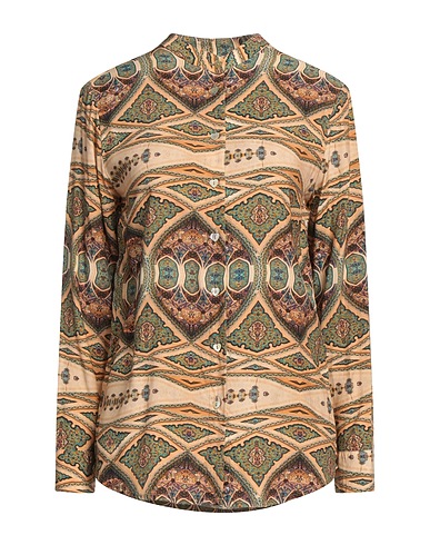 813 OTTOTREDICI Patterned shirts & blouses Beige 100% Viscose