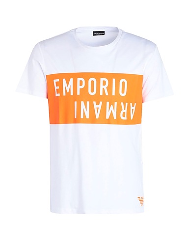 EMPORIO ARMANI T-shirt MENS KNIT T-SHIRT
 Bianco 100% Cotone