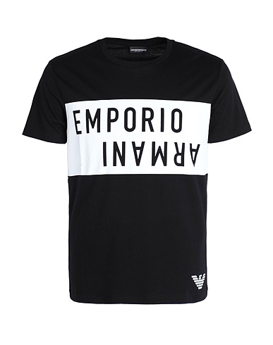 EMPORIO ARMANI T-shirt MENS KNIT T-SHIRT
 Nero 100% Cotone