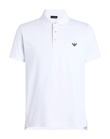 EMPORIO ARMANI Polo shirt MENS KNIT POLO S/SLE
 White 96% Cotton, 4% Elastane
