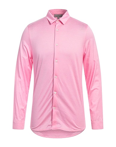 CANALI Patterned shirt Pink 100% Cotton