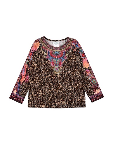 CAMILLA T-shirt Brown 95% Viscose, 5% Elastane