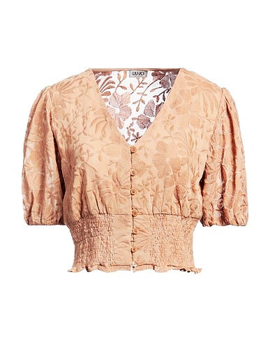 LIU •JO Solid colour shirts & blouses Camel 100% Polyester