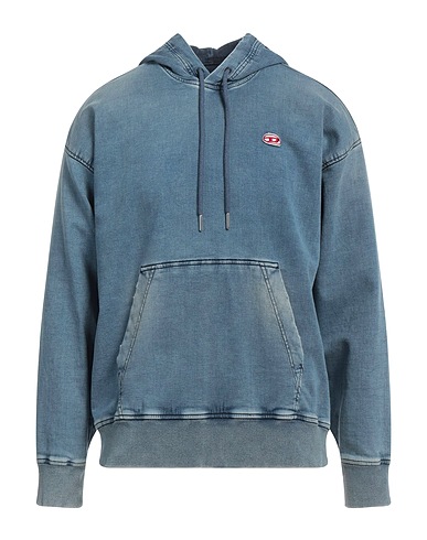 DIESEL Hooded sweatshirt Blue 98% Cotton, 2% Elastane