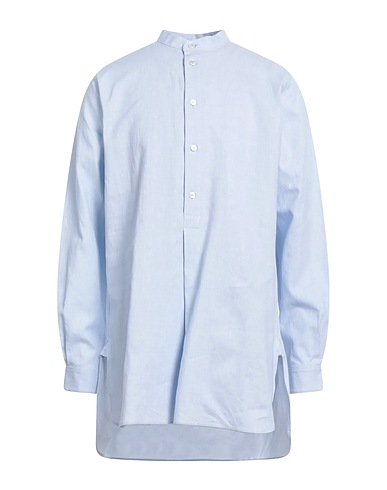 GOLDEN GOOSE Linen shirt Sky blue 66% Linen, 34% Cotton