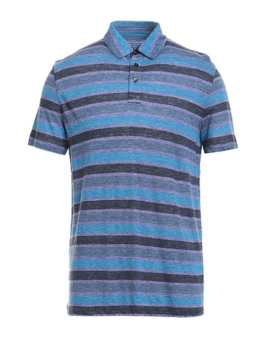 MAJESTIC FILATURES Poloshirt Taubenblau 100% Leinen