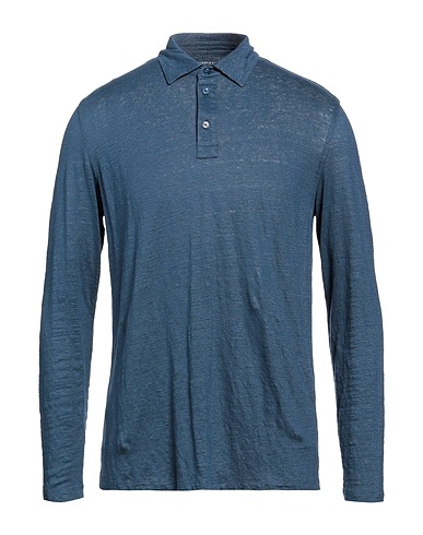MAJESTIC FILATURES Polo shirt Navy blue 94% Linen, 6% Elastane