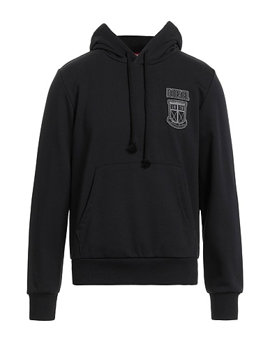 DIESEL Hooded sweatshirt Black 60% Cotton, 40% Polyester, Elastane