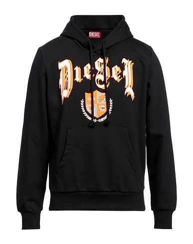 DIESEL Hooded sweatshirt Black 60% Cotton, 40% Polyester, Elastane