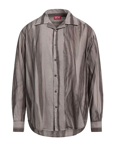 DIESEL Patterned shirt Grey 85% Viscose, 15% Polyamide