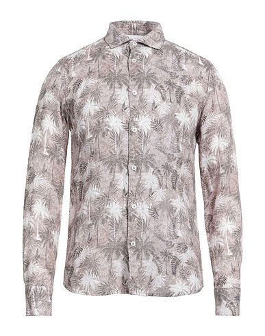 FRADI Linen shirt Khaki 100% Linen, Cotton