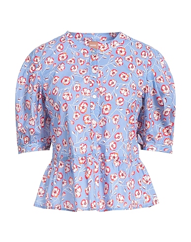 BOSS Floral shirts & blouses Slate blue 100% Cotton