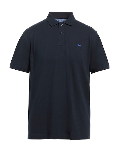 HARMONT & BLAINE Polo shirt Midnight blue 95% Cotton, 5% Elastane