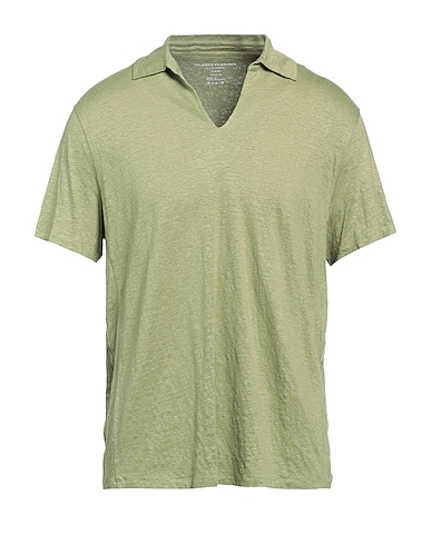 MAJESTIC FILATURES Polo shirt Military green 94% Linen, 6% Elastane