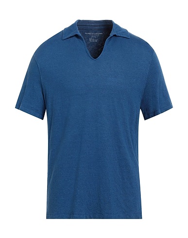 MAJESTIC FILATURES Poloshirt Blau 97% Leinen, 3% Elastan