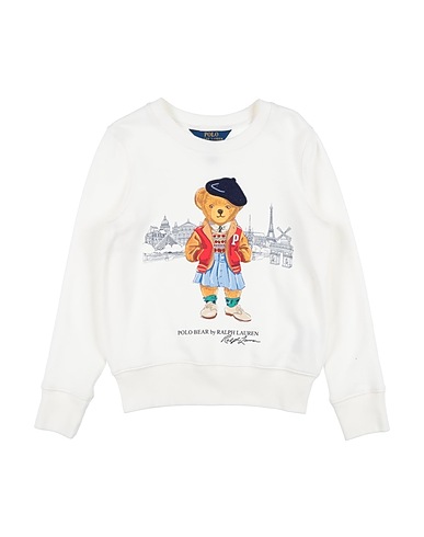 POLO RALPH LAUREN Sweatshirt Polo Bear Paris Terry Sweatshirt
 White 84% Cotton, 16% Polyester